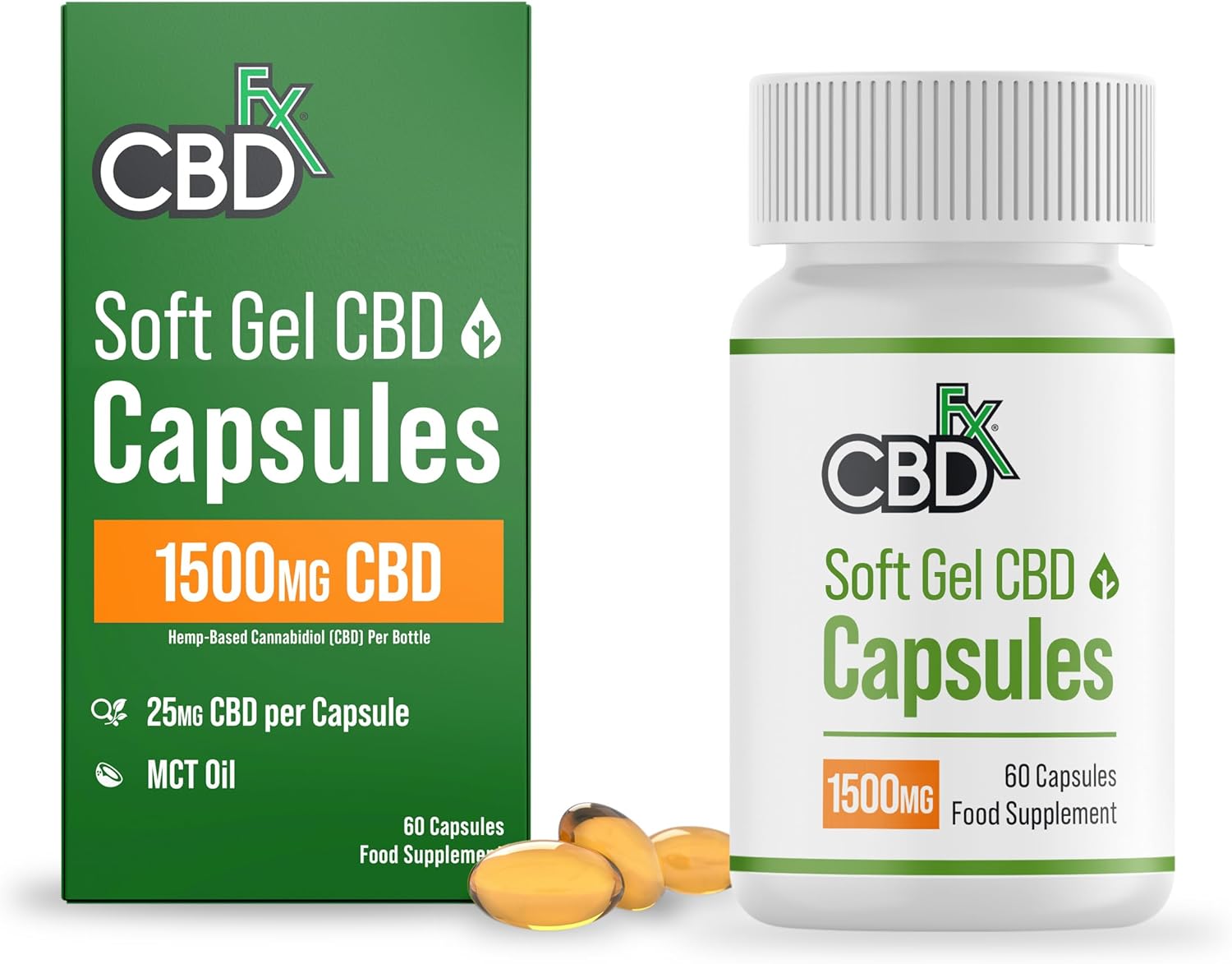 CBDfx 750mg CBD High Strength Broad Spectrum Soft Gel CBD Capsules