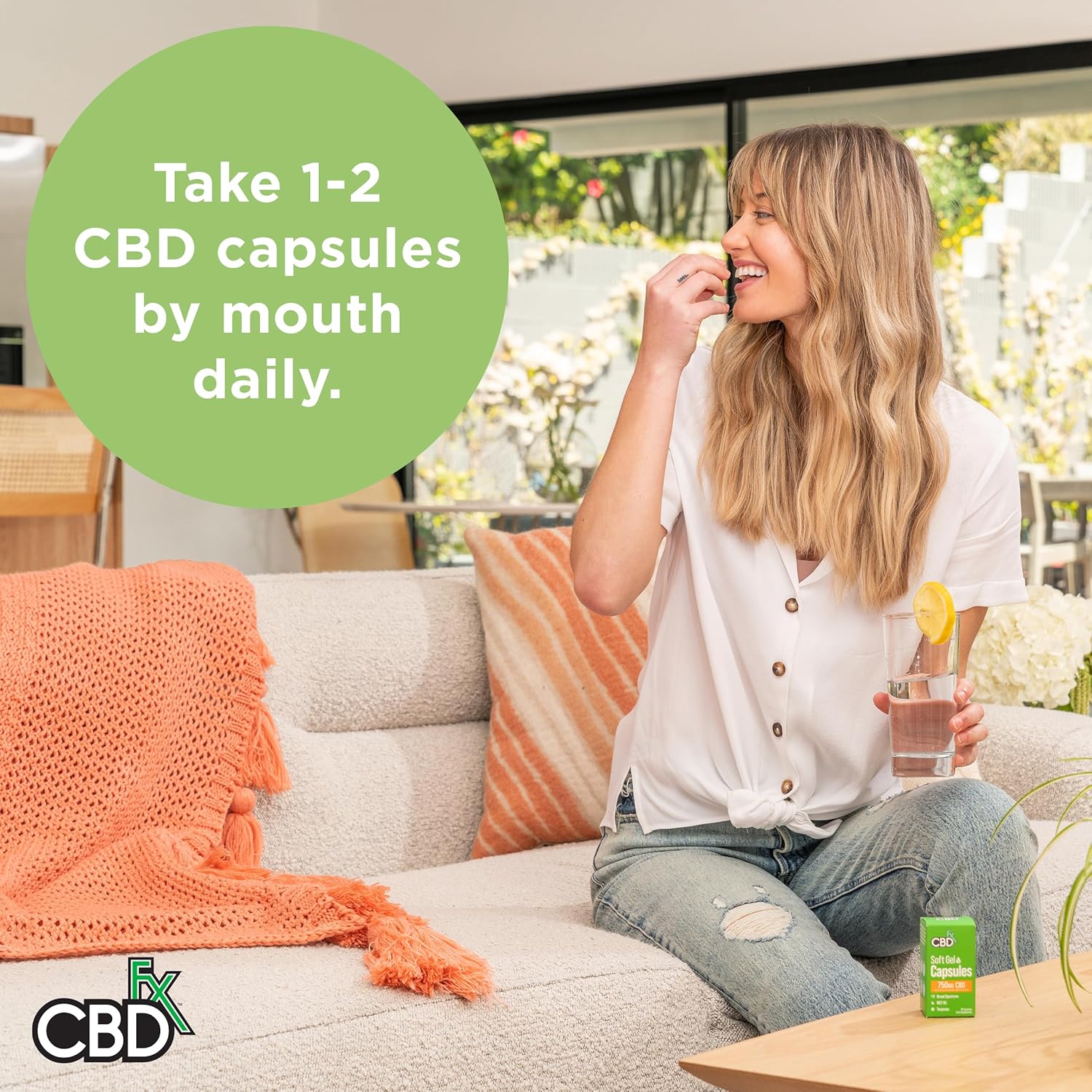 CBDfx 750mg CBD High Strength Broad Spectrum Soft Gel CBD Capsules